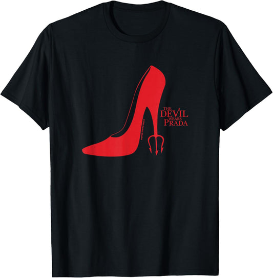 The Devil Wears Prada Red Heel Pitchfork Logo T-Shirt - T-Shirt | Black