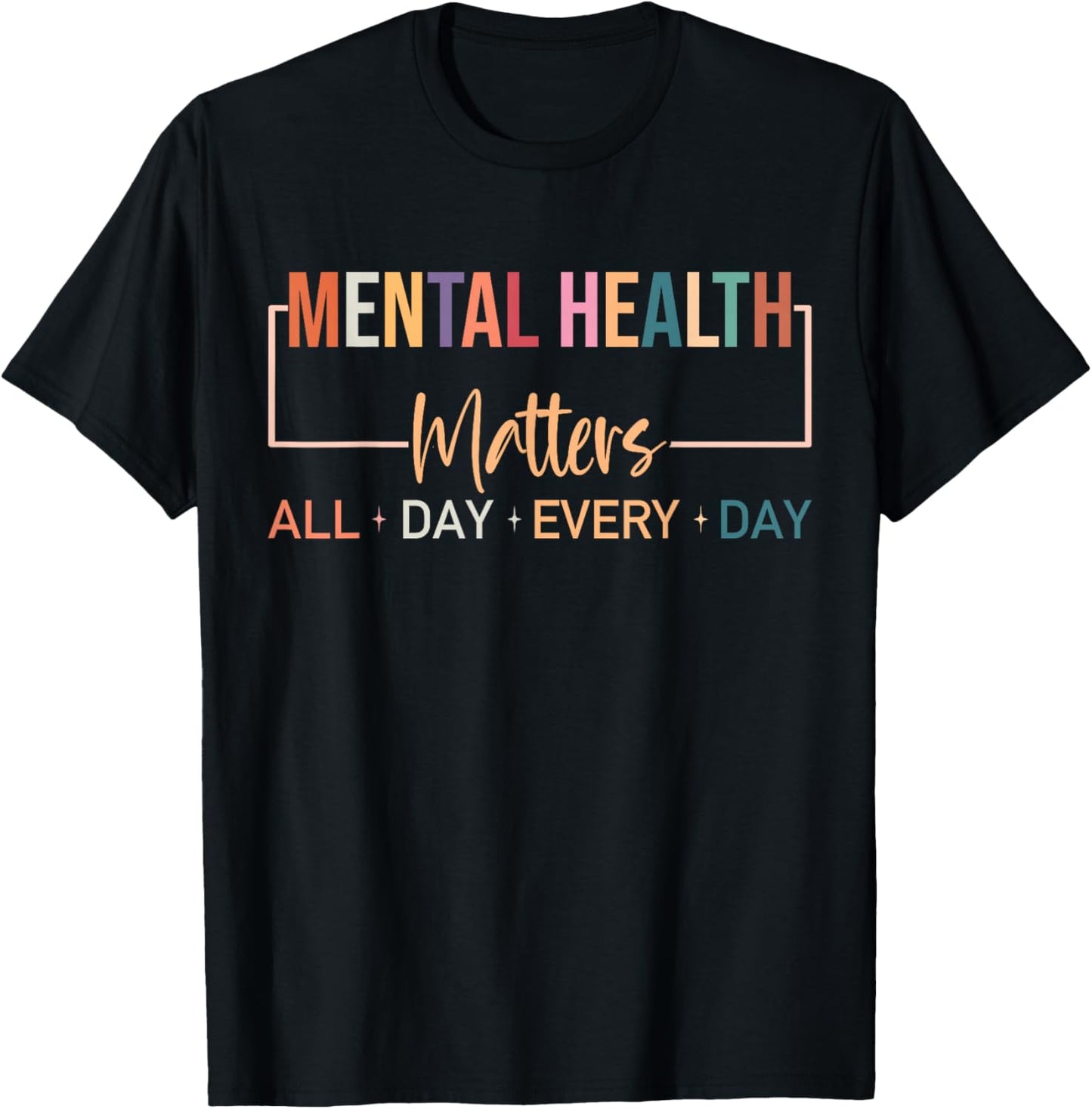 Brain Illness Therapy Mental Health Matters Awareness T-Shirt - T-Shirt | Black