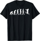 Skiing Evolution Funny Skier Freestyle Ski Winter Sports T-Shirt - T-Shirt | Black