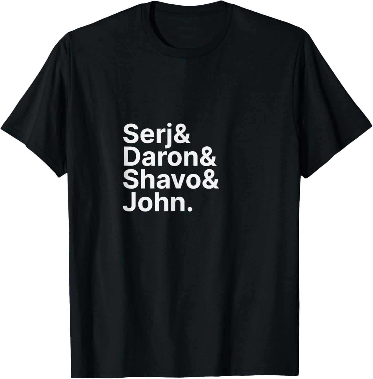 Serj & Daron & Shavo & John Ampersand T-Shirt - T-Shirt | Black