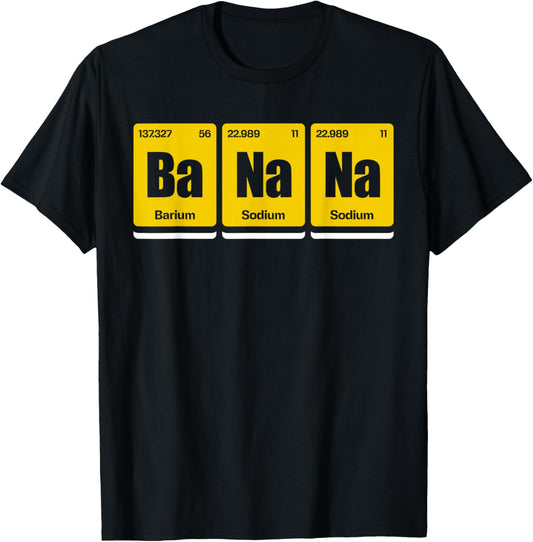 Banana Periodic Table of Elements T-Shirt - T-Shirt | Black