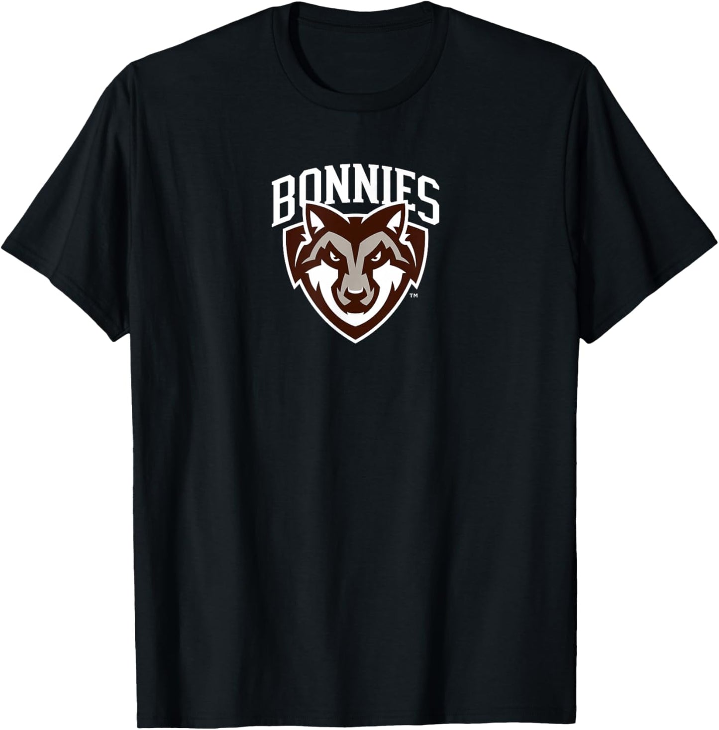 St. Bonaventure University Bonnies Primary Logo T-Shirt - T-Shirt | Black