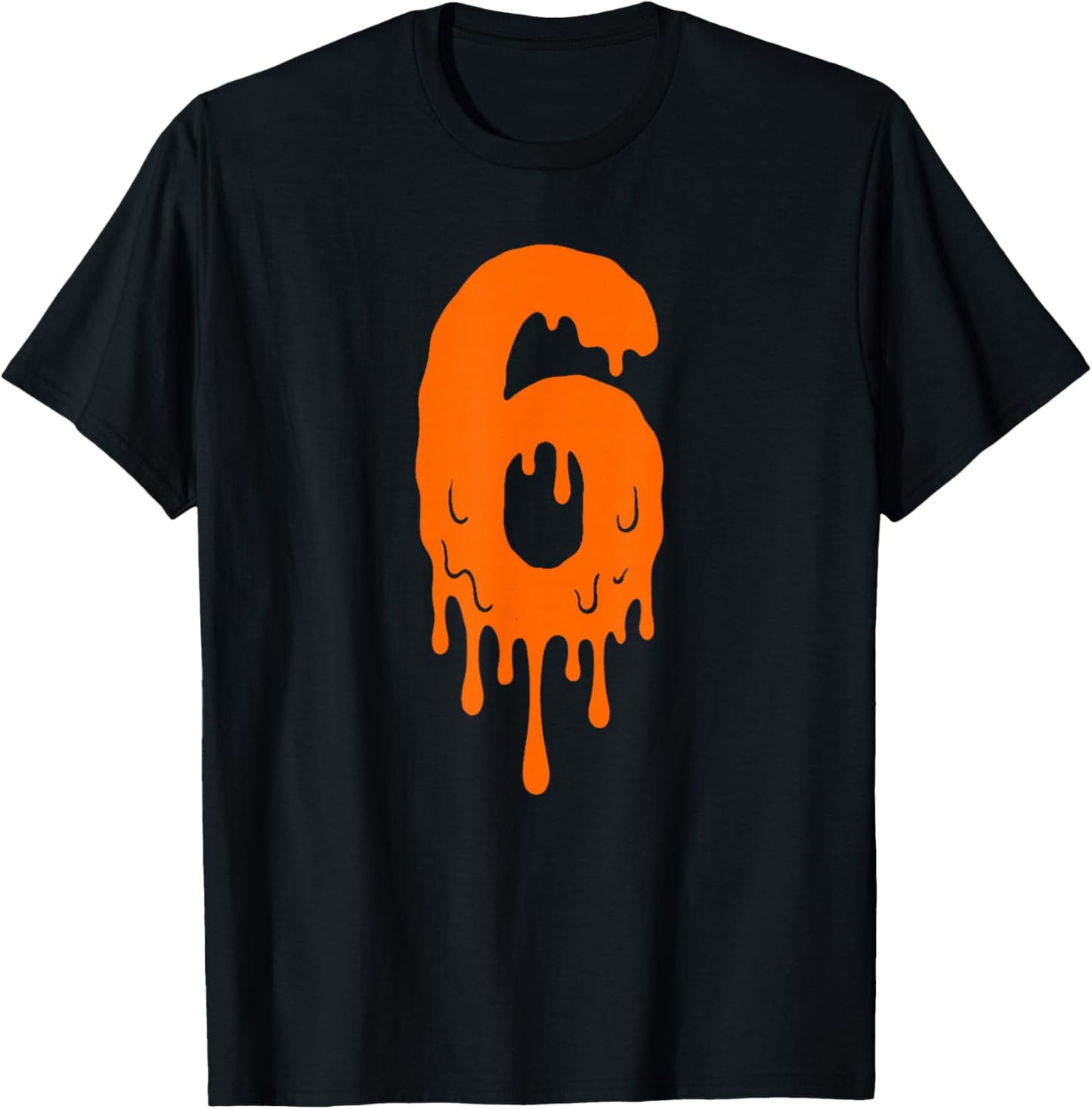 Number 6 Funny Meme Saying 6 7 Six Seven Couples Halloween T-Shirt - T-Shirt | Black