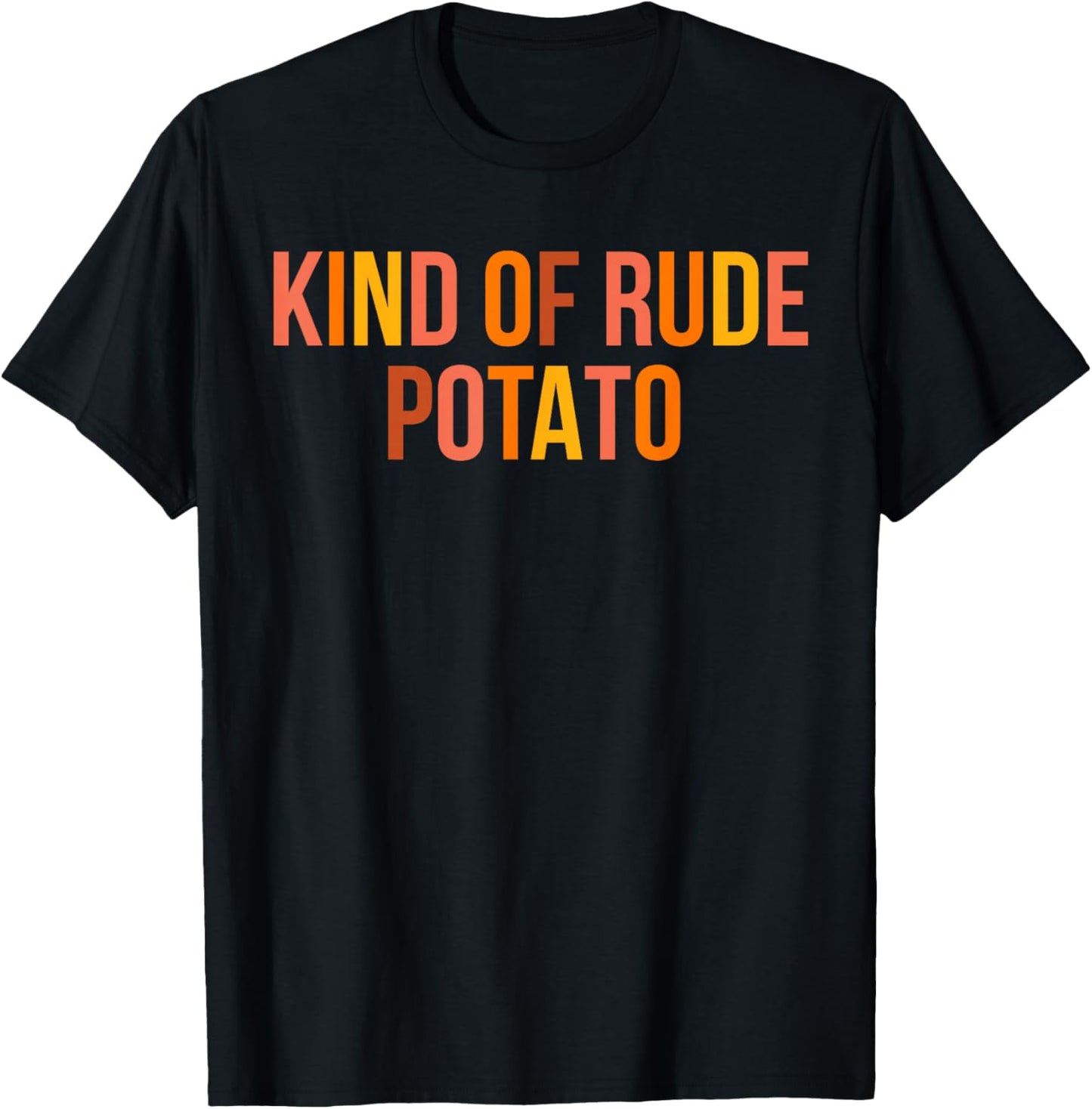 Sweet Potato and Kind of Rude Potato Thanksgiving Couple T-Shirt - T-Shirt | Black