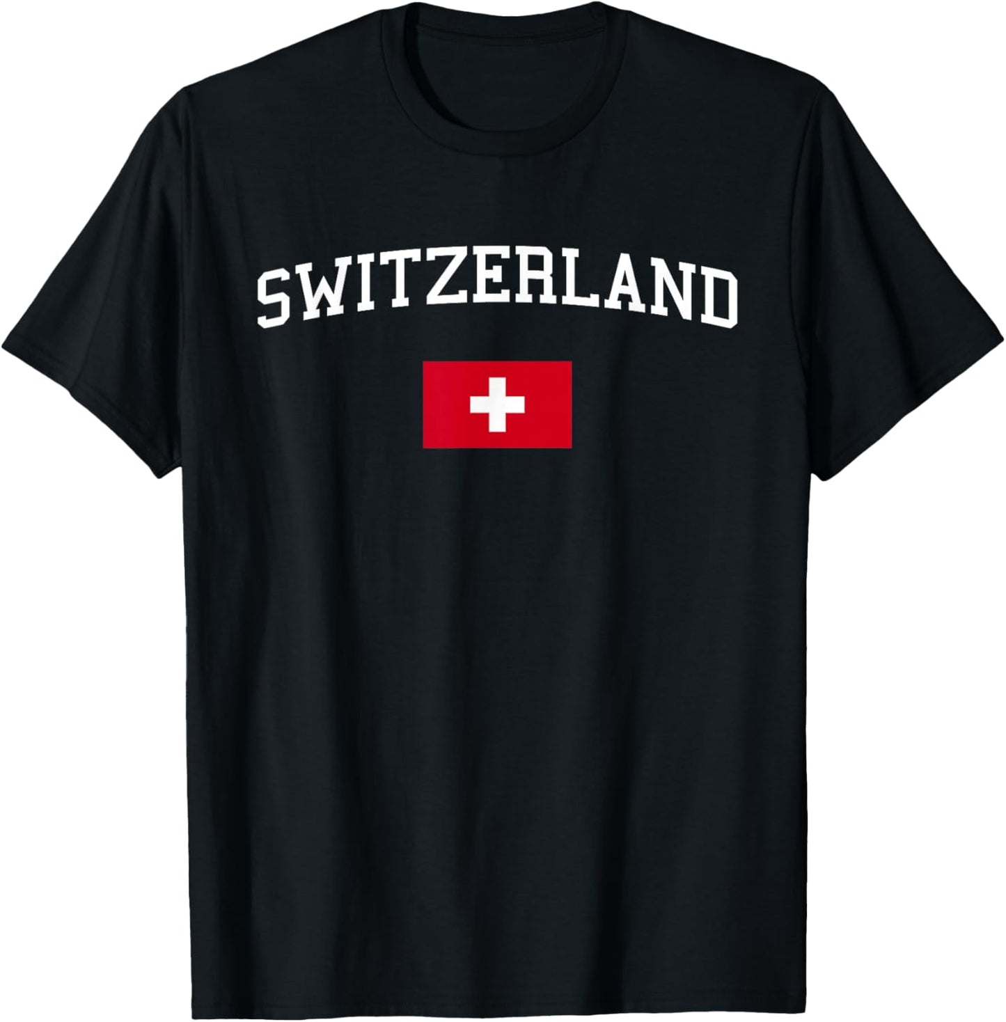 Swiss Flag Men Women Kids Switzerland T-Shirt - T-Shirt | Black