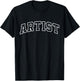 Artist Funny Athletic Lettering Art Gifts Men Women T-Shirt - T-Shirt | Black