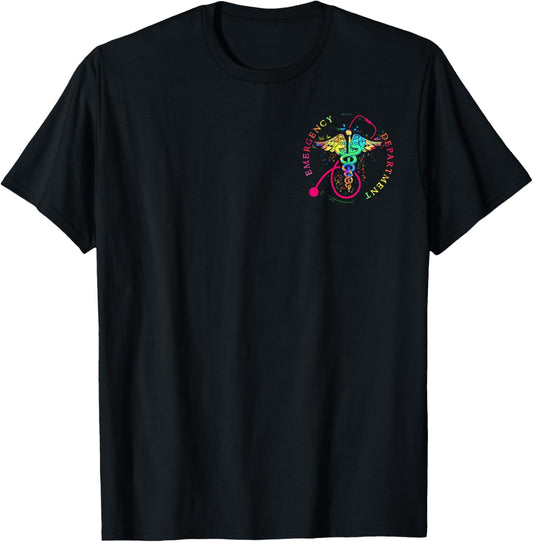 Emergency Department Shirt 2 Sided Emergency Room Healthcare T-Shirt - T-Shirt | Black