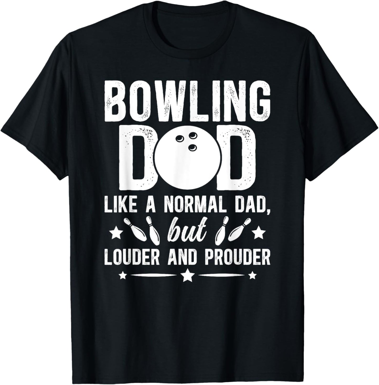 Bowling Dad Definition Dad of A Bowler Dad Bowling Father T-Shirt - T-Shirt | Black