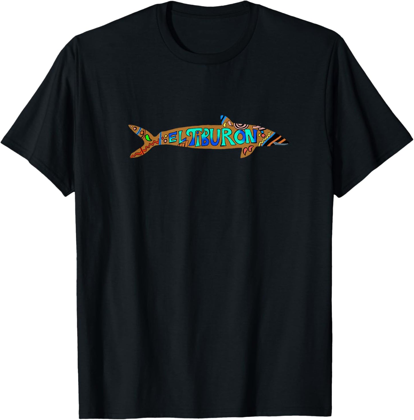 El Tiburon-Shark Spanish T-Shirt - T-Shirt | Black
