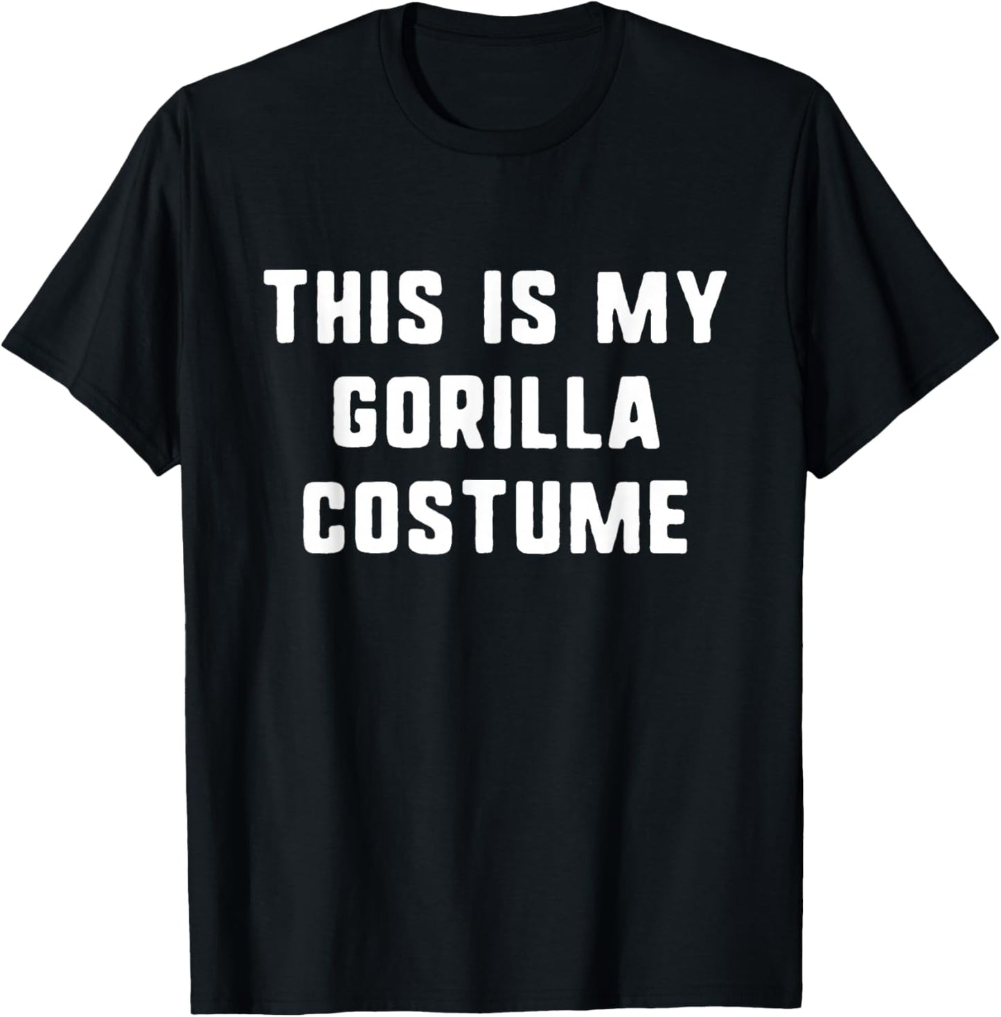 This is My Gorilla Costume Halloween Funny Easy Kids Adult T-Shirt - T-Shirt | Black