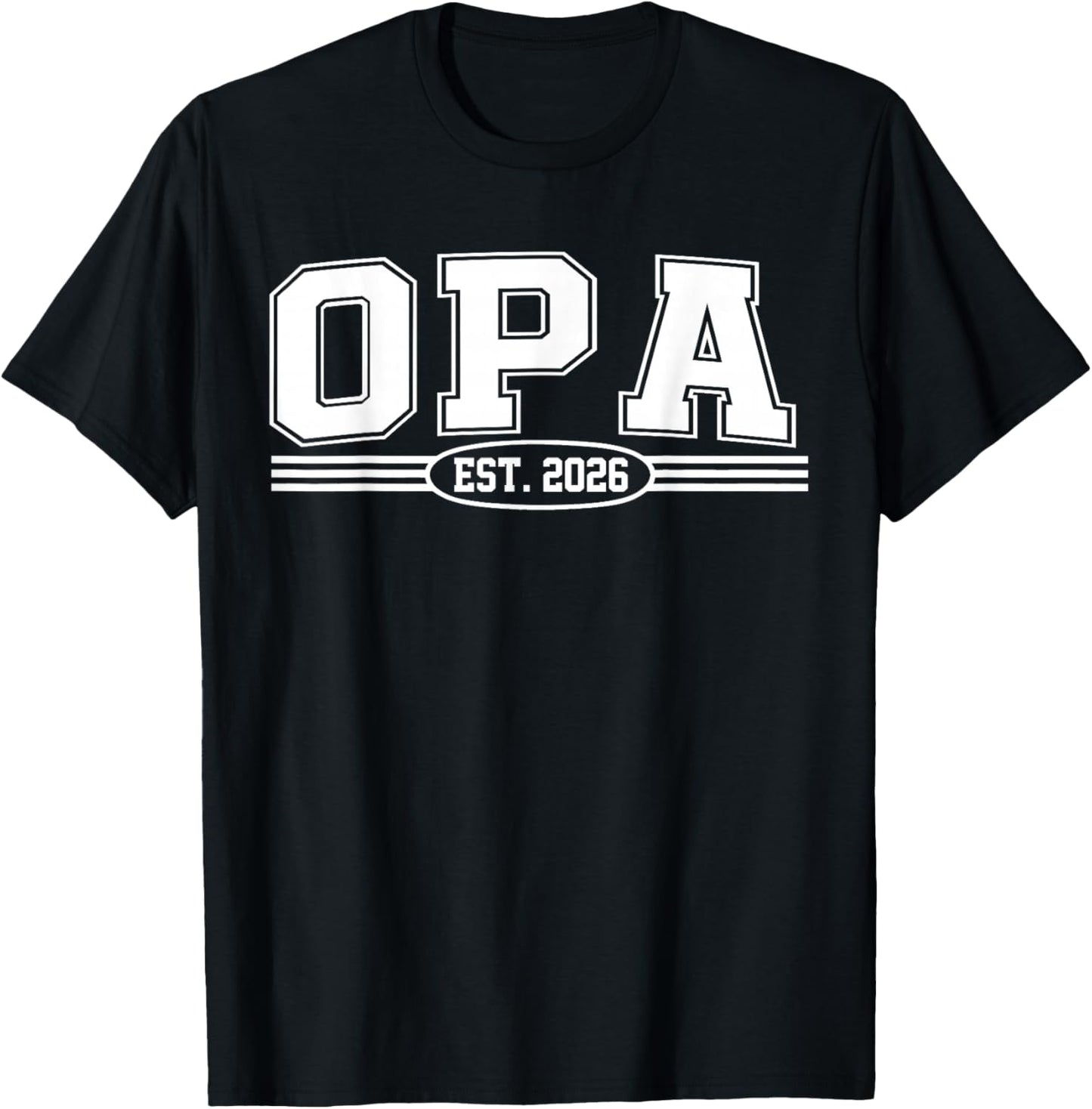 Promoted to Opa Est. 2026 Retro Soon to Be Opa Est 2026 T-Shirt - T-Shirt | Black
