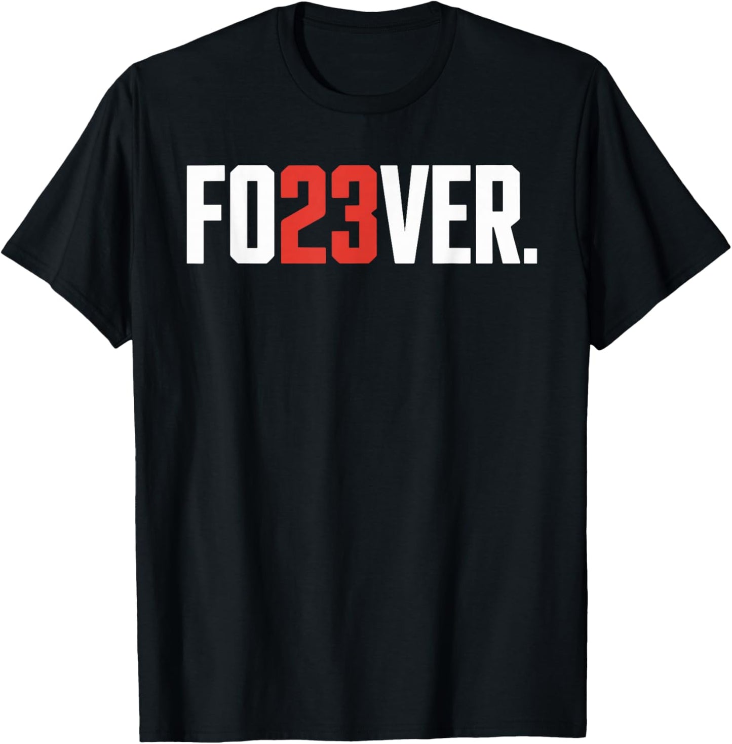 FO23VER Trendy Number 23 Baseball Team Sport Men T-Shirt - T-Shirt | Black