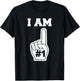 Foam Finger I AM Number ONE T-Shirt - T-Shirt | Black