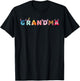 Disney Lilo & Stitch Letters Grandma Birthday Family Trip T-Shirt - T-Shirt | Black