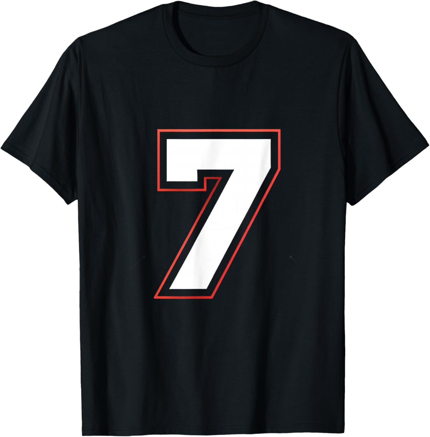 Fun Six Seven 6 7 Meme Design T-Shirt - T-Shirt | Black