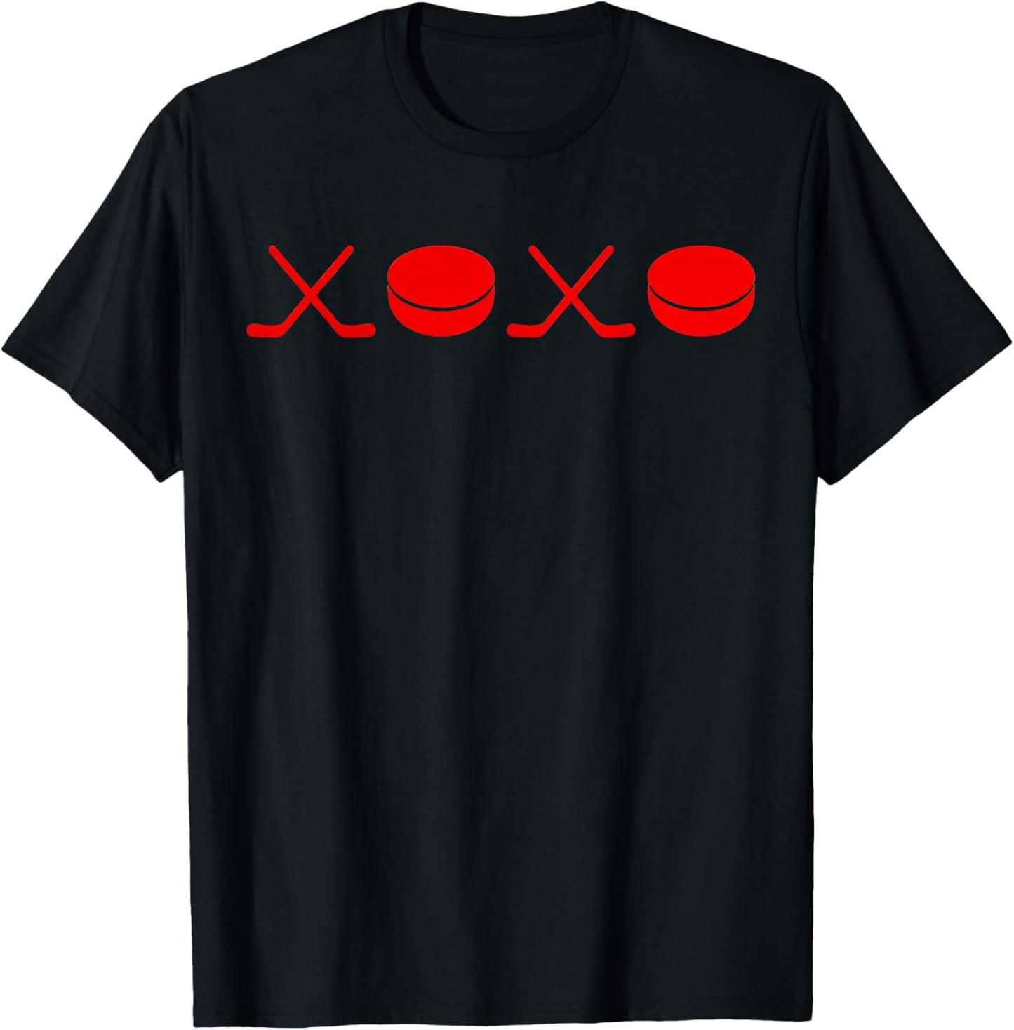 XOXO Hockey Valentine T-Shirt - T-Shirt | Black