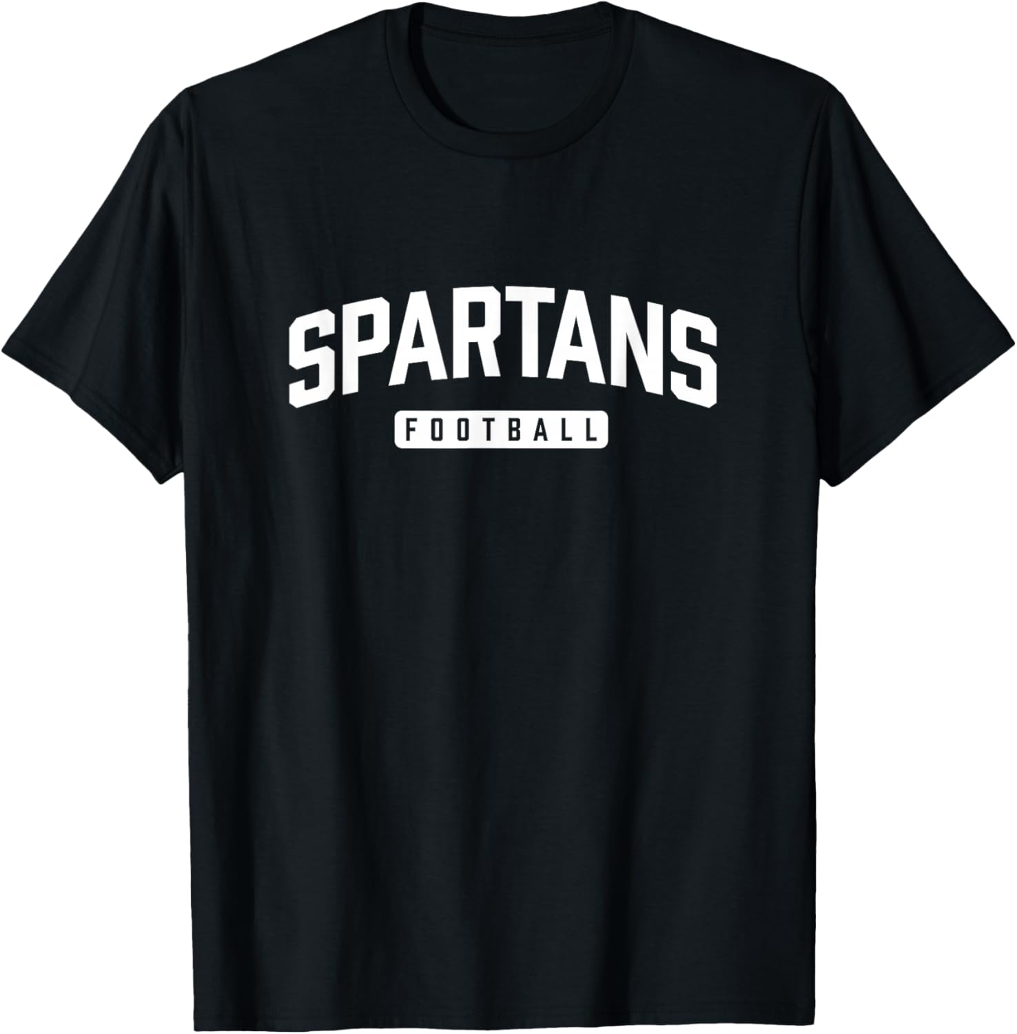 Classic Spartan-Inspired Football Design T-Shirt - T-Shirt | Black