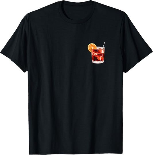 Negroni Cocktail Vintage Italian Aperitivo Retro Graphic T-Shirt - T-Shirt | Black