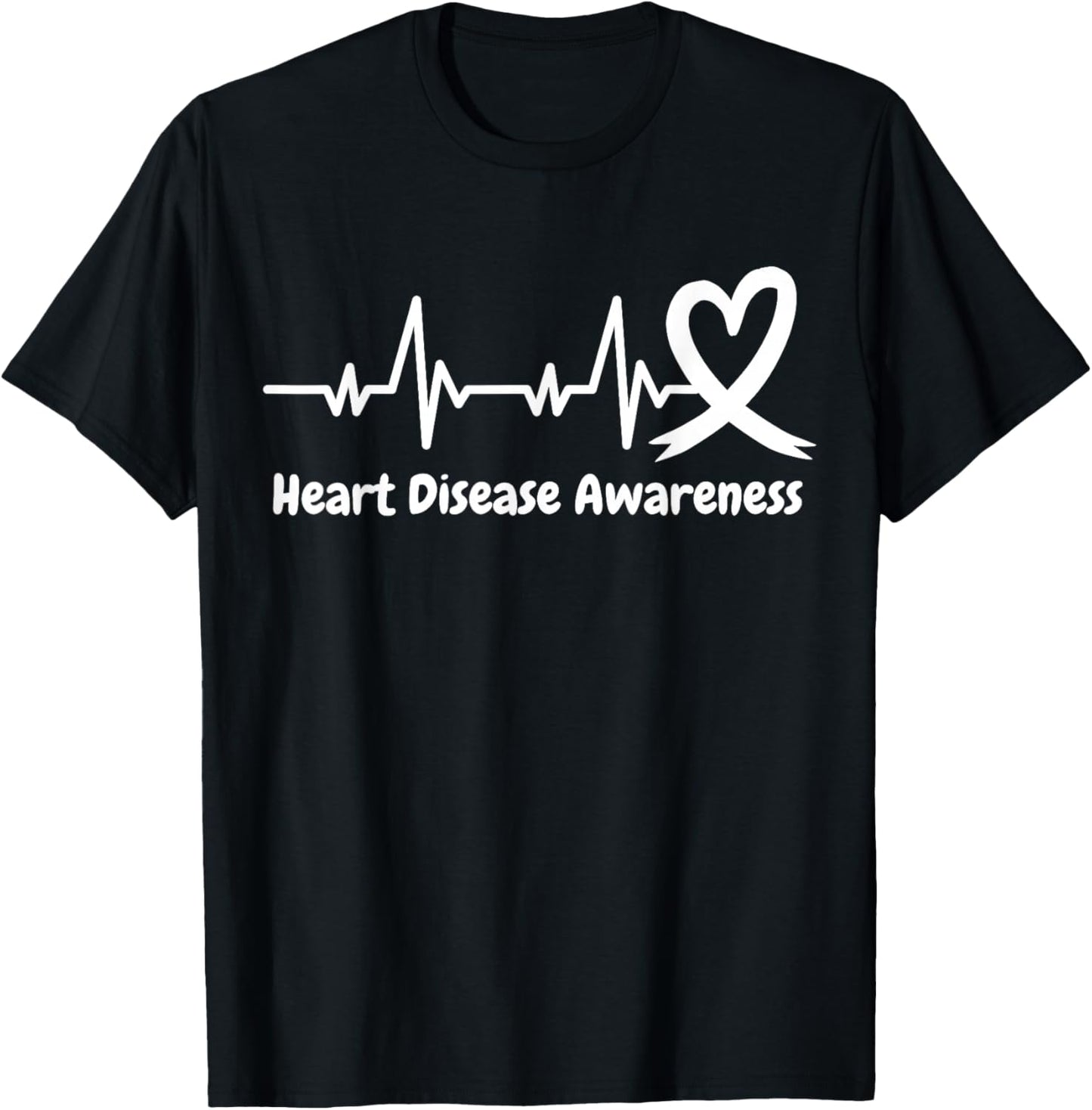 Heart Disease Awareness Go Red in February Health Red Heart T-Shirt - T-Shirt | Black