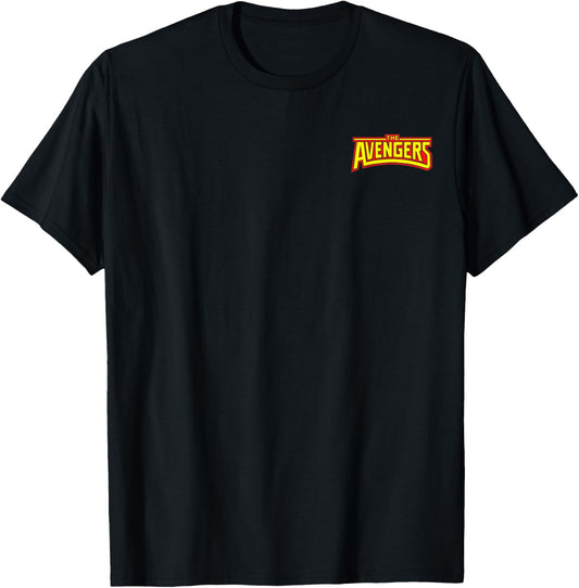 Marvel Super Heroes Avengers Logo Classic Pocket Art T-Shirt - T-Shirt | Black