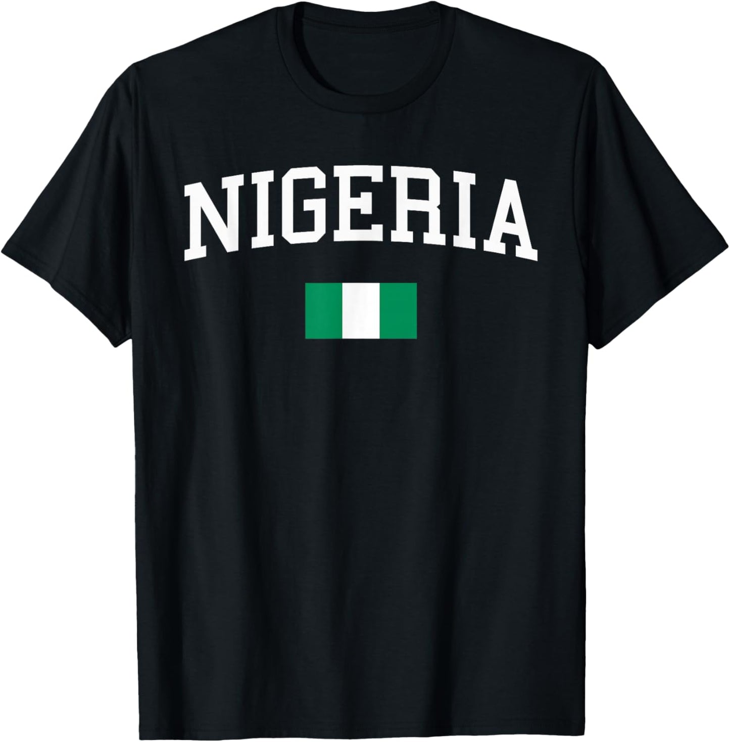 Nigerian Flag Men Women Kids Nigeria T-Shirt - T-Shirt | Black