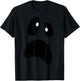 Ghost Silly Face Spooky Halloween Ghost Face Easy Costume T-Shirt - T-Shirt | Black