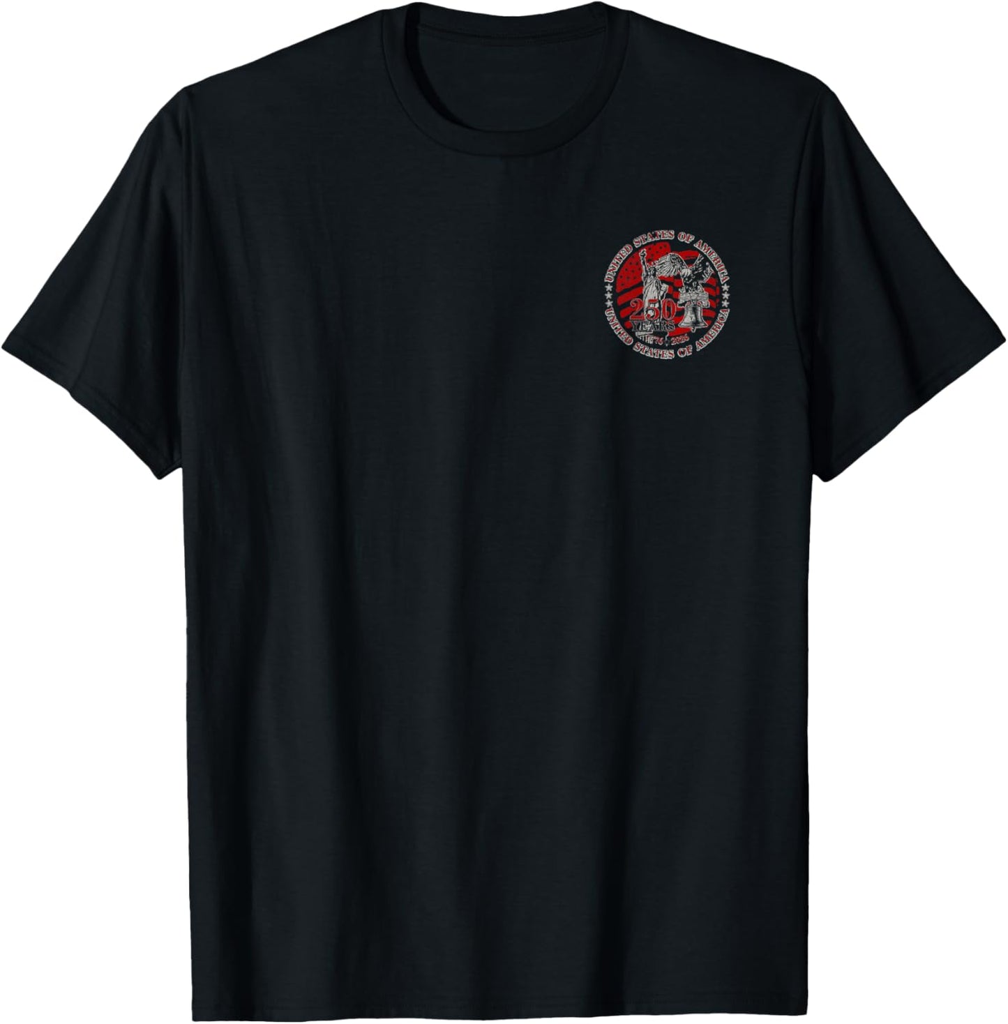 Eagle and Flag 250 Years 1776-2026 250th Birthday T-Shirt - T-Shirt | Black