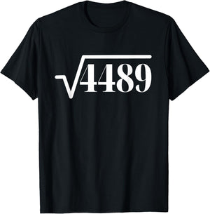 Funny Square Root 4489 67 Meme Saying 6 7 Math T-Shirt - T-Shirt | Black