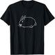 a Round White Rabbit T-Shirt - T-Shirt | Black