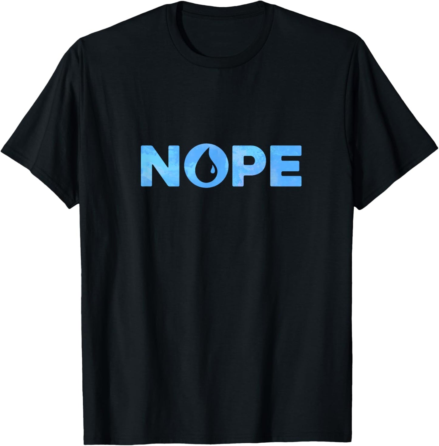 Nope Blue Color Island Mana Magic T-Shirt - T-Shirt | Black