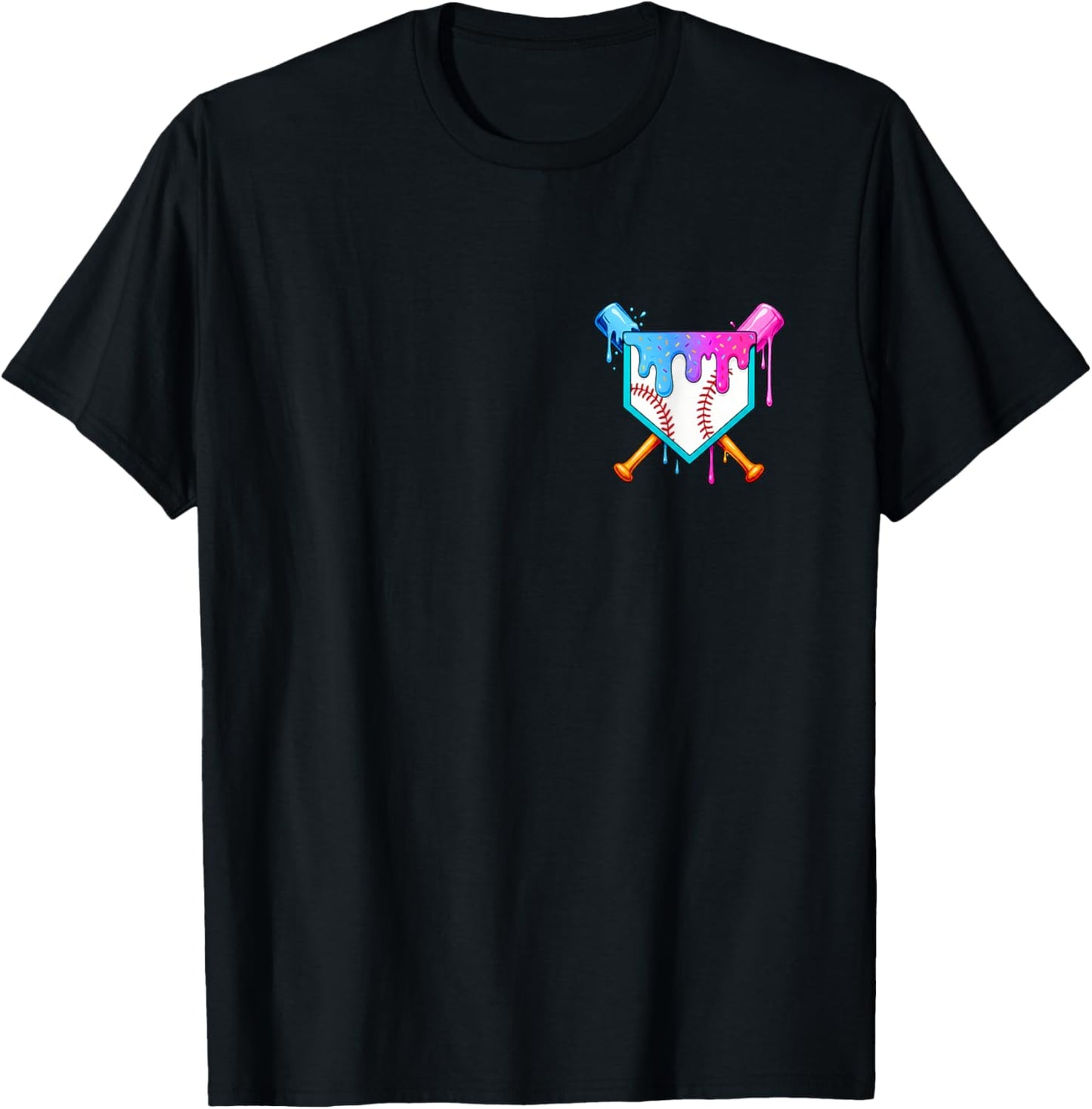 Dripping Baseball Pocket Respect The Drip Boys Baseball T-Shirt - T-Shirt | Black