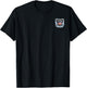 American Ice Hockey Player with Flag Snow Burst T-Shirt - T-Shirt | Black
