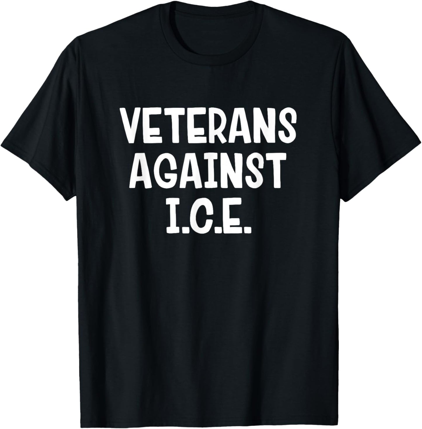 Veterans Against ICE T-Shirt - T-Shirt | Black