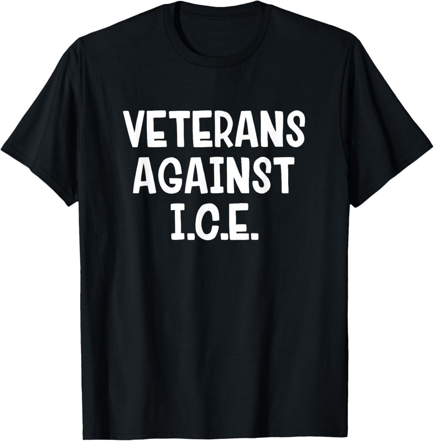 Veterans Against ICE T-Shirt - T-Shirt | Black
