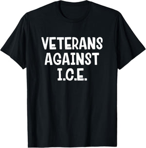Veterans Against ICE T-Shirt - T-Shirt | Black