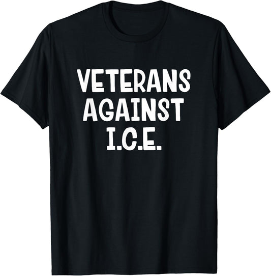Veterans Against ICE T-Shirt - T-Shirt | Black