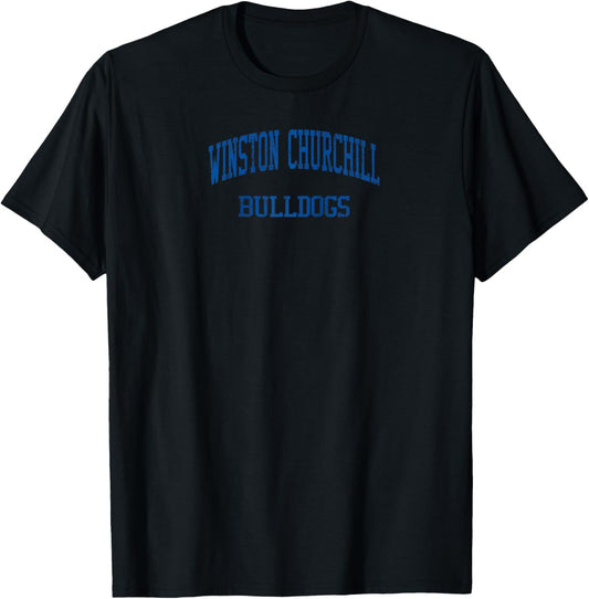 Winston Churchill High School HS Potomac MD Vintage Sports Raglan Baseball T-Shirt - T-Shirt | Black