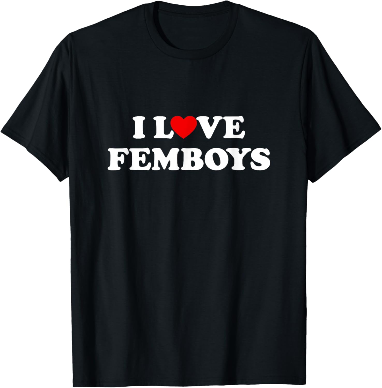 I Heart Femboys Feminine Men Boyfriend LGBTQ Sissy Femboy T-Shirt - T-Shirt | Black