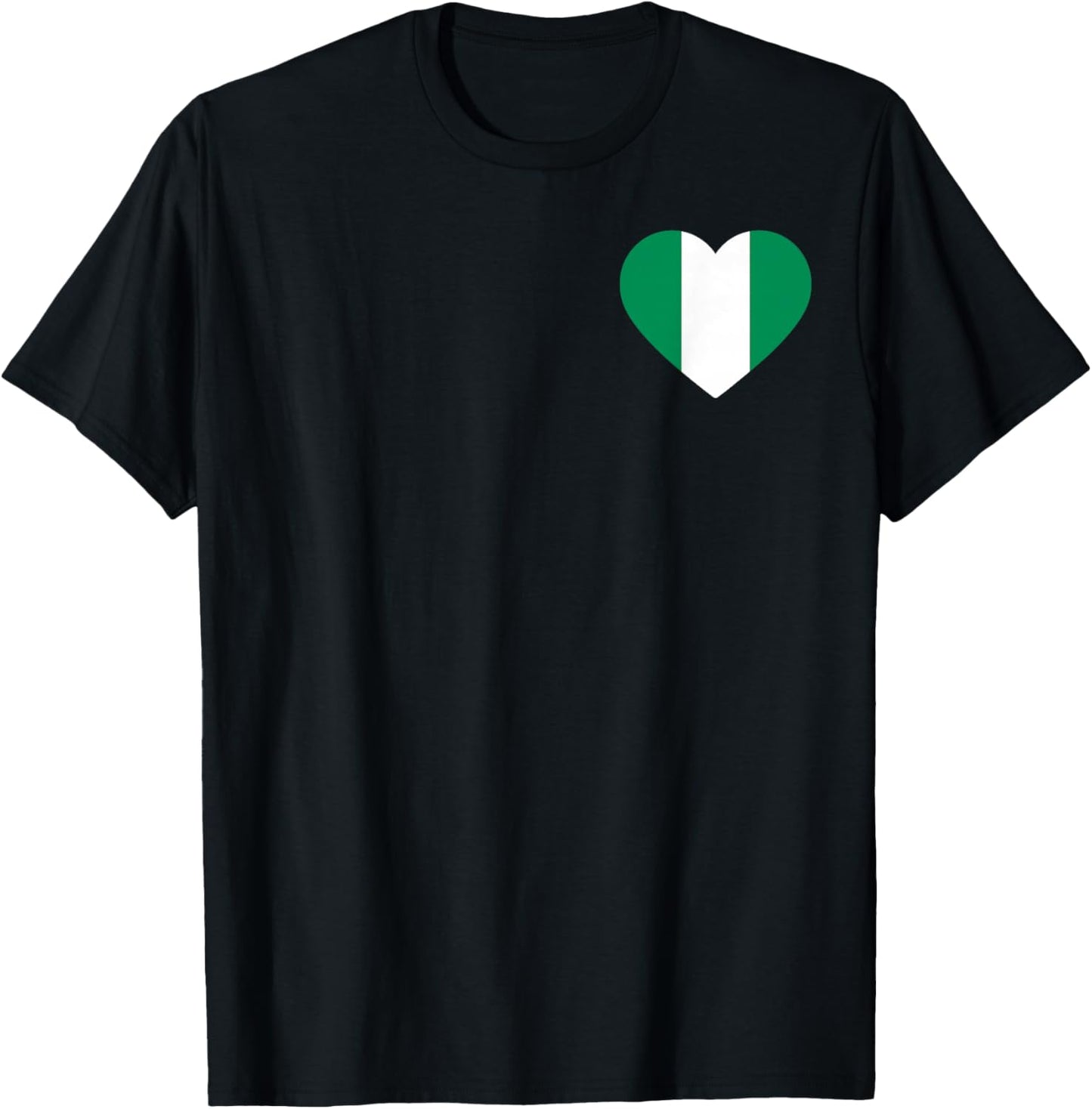 Nigeria Proud Heritage Pocket National Nigerian Flag Roots T-Shirt - T-Shirt | Black