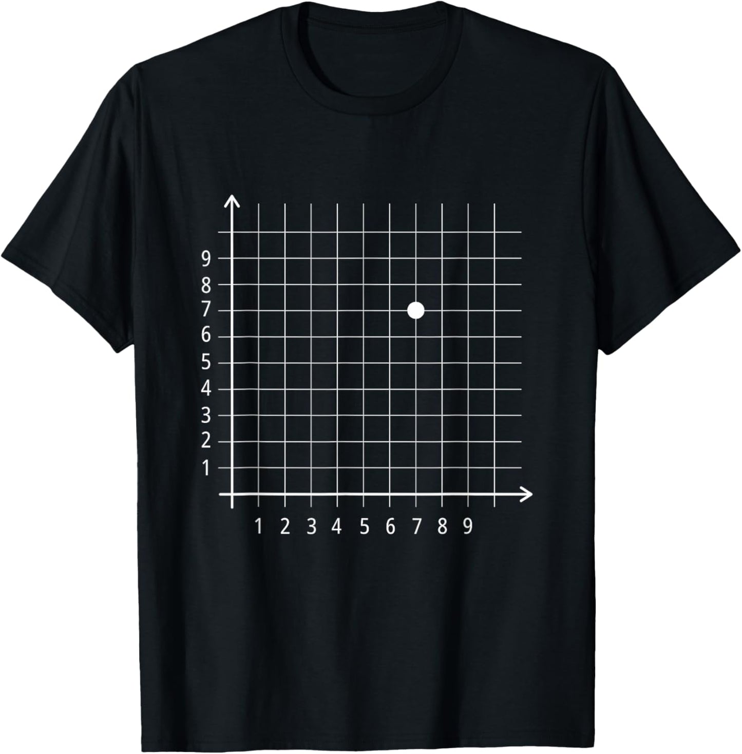 Coordinate Six Seven Math Graphing Humor Classroom Joke T-Shirt - T-Shirt | Black