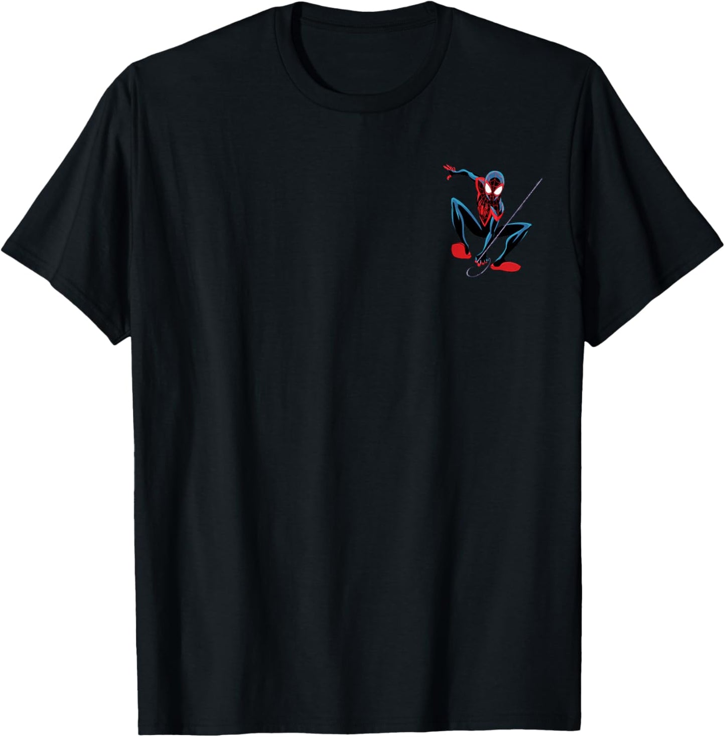 Marvel Super Heroes Miles Morales Spider-Man Pocket Art T-Shirt - T-Shirt | Black