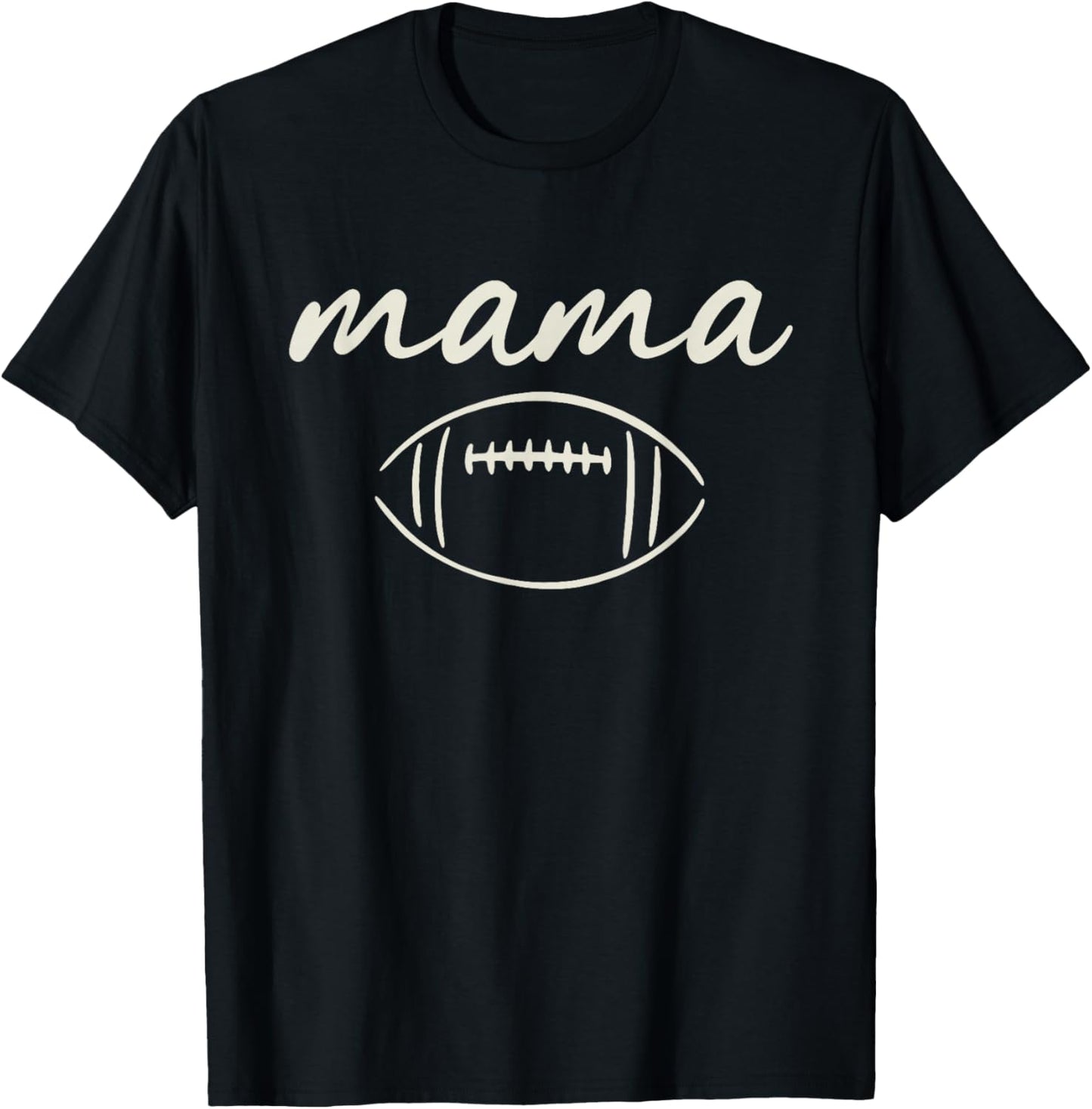 Mama of The 1 Year Old Football 1st Year Down Birthday Boy T-Shirt - T-Shirt | Black