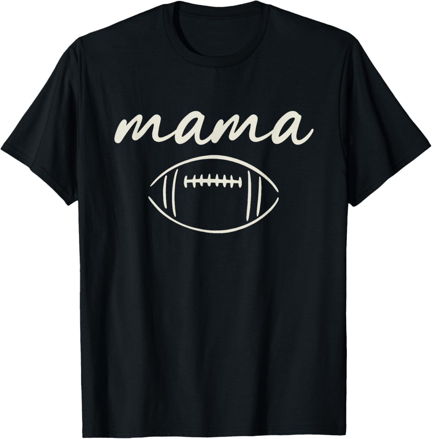 Mama of The 1 Year Old Football 1st Year Down Birthday Boy T-Shirt - T-Shirt | Black