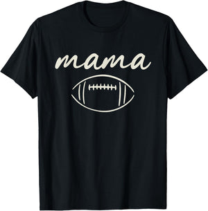 Mama of The 1 Year Old Football 1st Year Down Birthday Boy T-Shirt - T-Shirt | Black