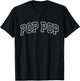 Pop Pop Funny Athletic Lettering Father's Day Grandpa T-Shirt - T-Shirt | Black
