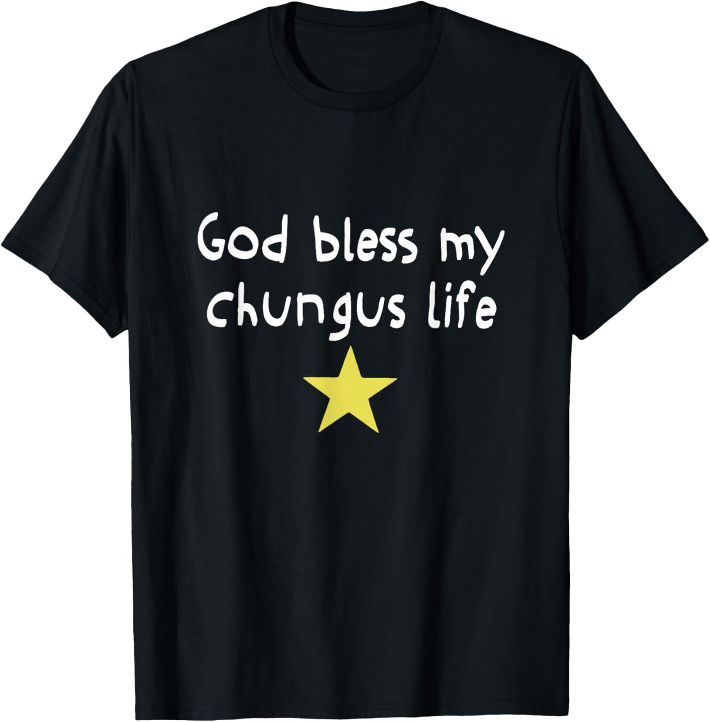 God Bless My Chungus Life Meme Funny Brainrot Meme Women Men T-Shirt - T-Shirt | Black