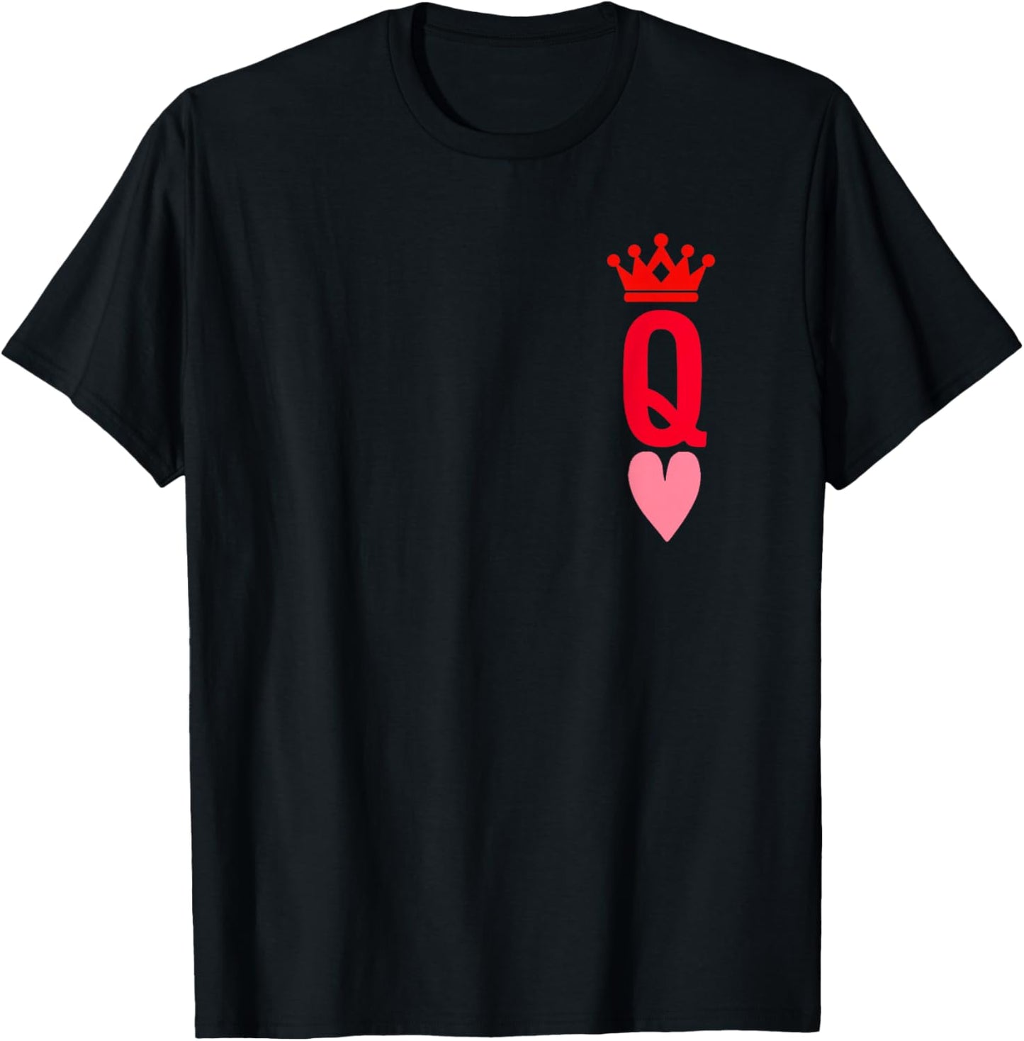 Queen Heart Valentines T-Shirt - T-Shirt | Black