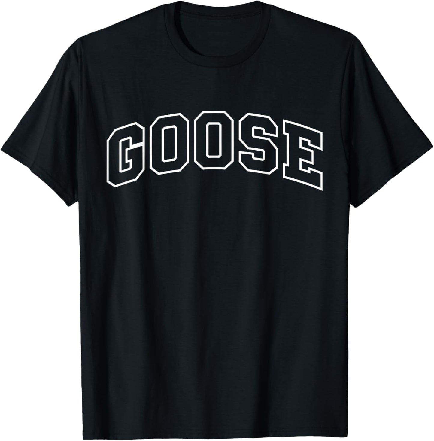 Goose Funny Athletic Lettering Costume Animal Lover T-Shirt - T-Shirt | Black