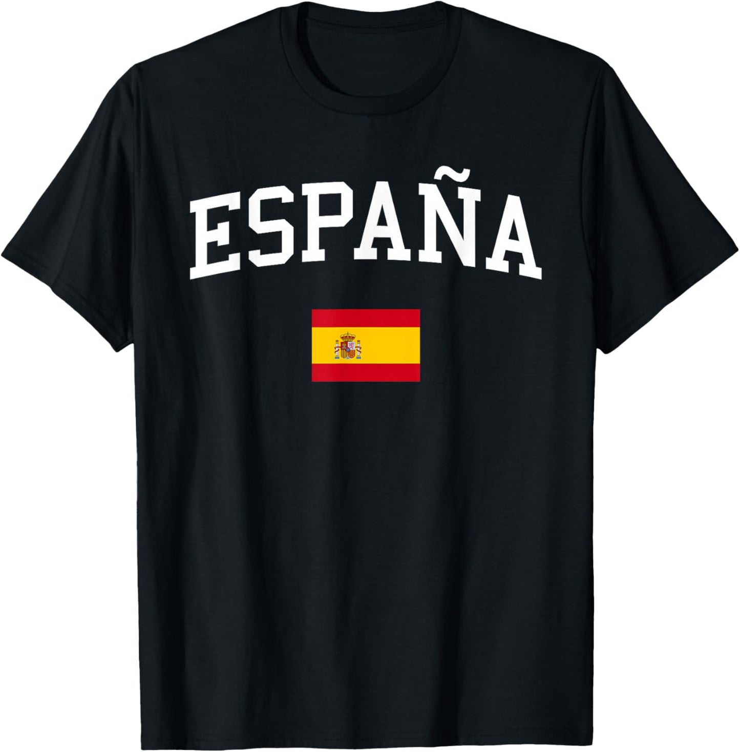 Spanish Flag Men Women Kids Spain T-Shirt - T-Shirt | Black