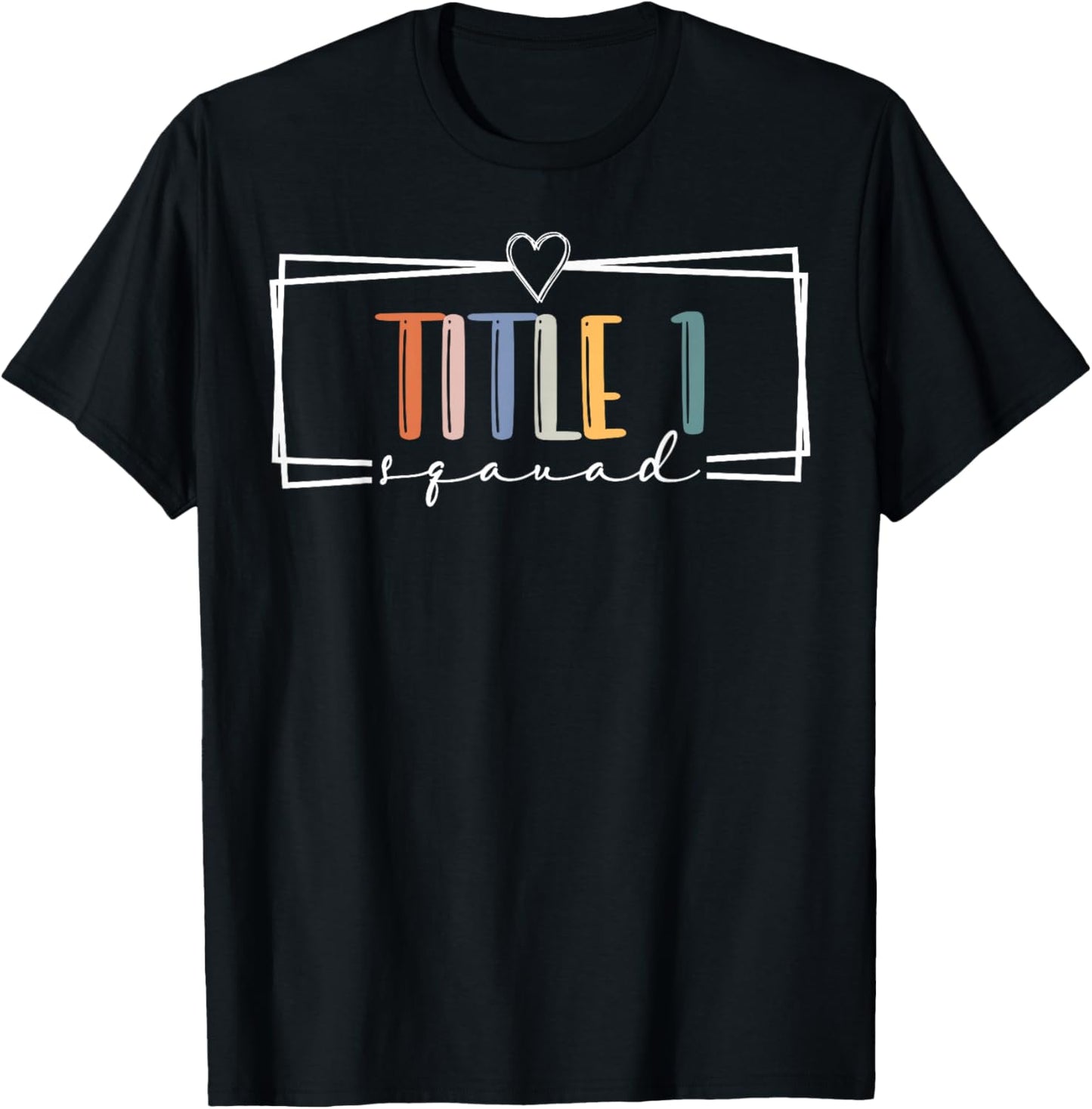 Retro Title 1 Squad Teacher Interventionist Reading Teacher. T-Shirt - T-Shirt | Black